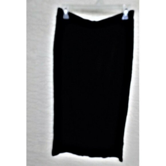 French Laundry M Black elastic waist pencil skirt lightweight - Picture 2 of 4